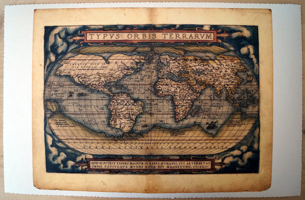 Antique Map Print of the World