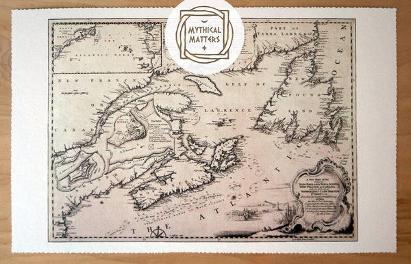 Antique Map Print of the East Coast of Canada (2)