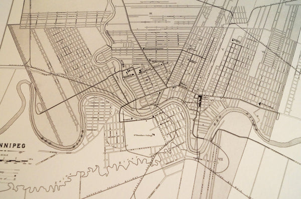 Antique Map of Winnipeg, Manitoba