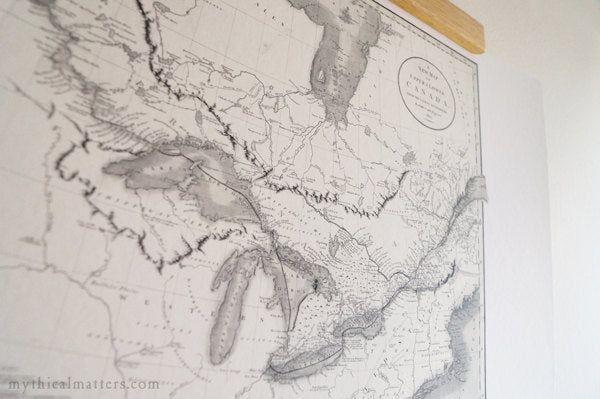Antique Map Print of Upper & Lower Canada