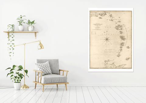 Antique Map Print of the Caribbean