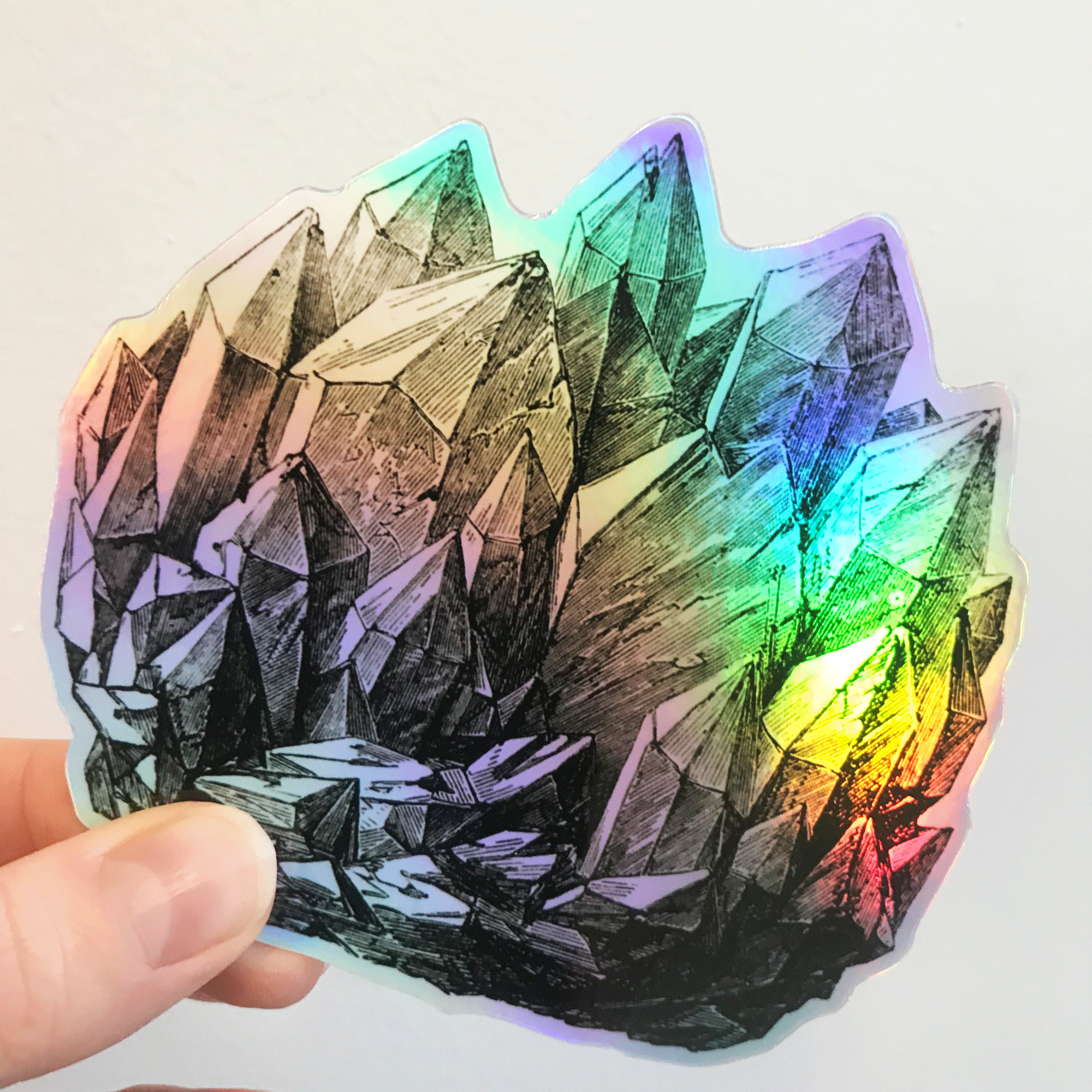Crystal Holographic Sticker | Vinyl |
