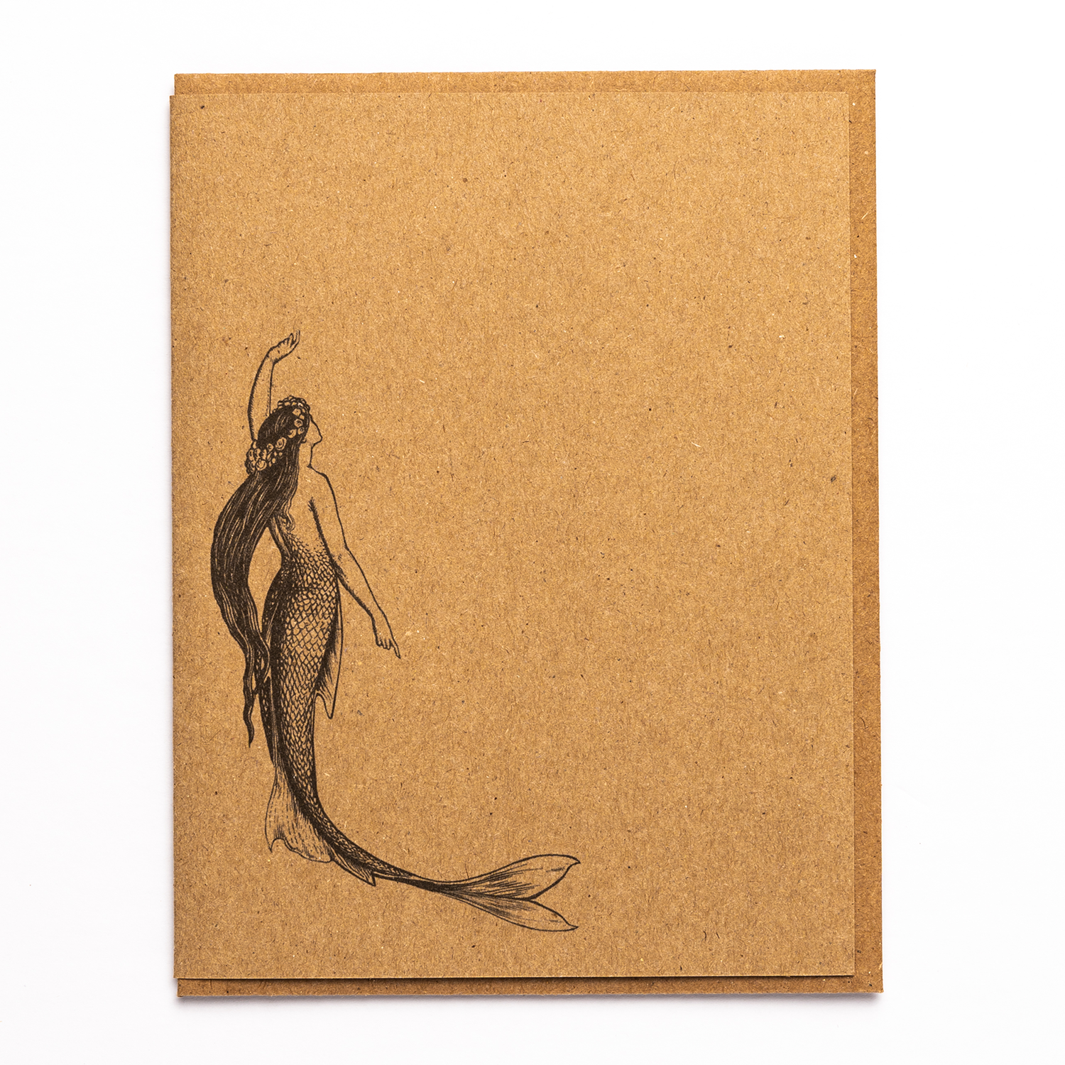 Mermaid Kraft Paper Card