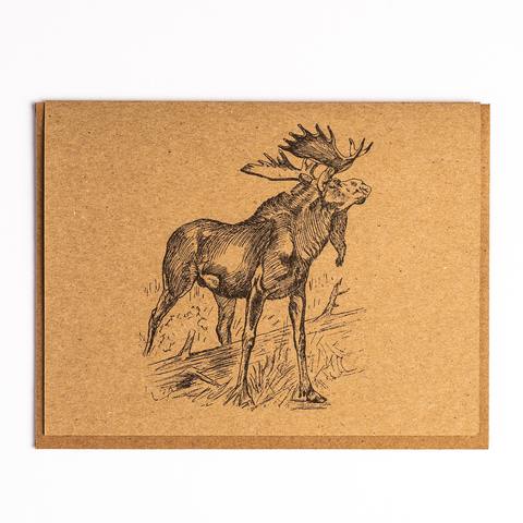 Moose Kraft Paper Card