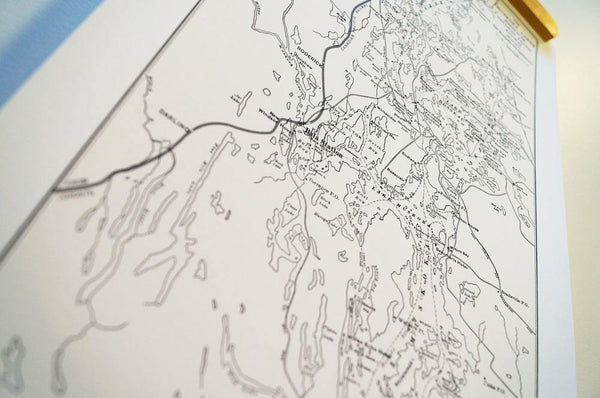 Antique Map Print of Muskoka Lakes, Ontario