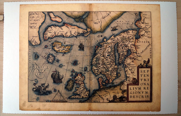 Antique Map of Scandinavia and the Arctic Circle