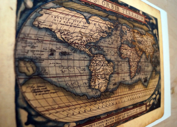 Antique Map Print of the World