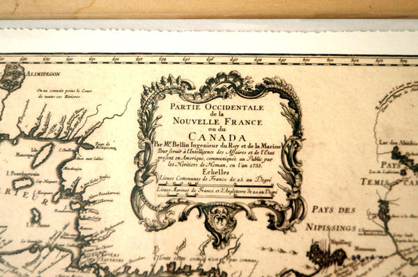 Antique Map Print of the Great Lakes of Canada