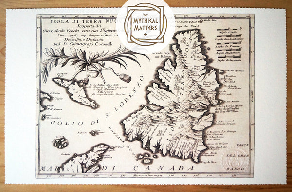 Antique Map of Newfoundland, Canada