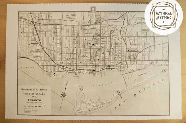 Antique Map of Toronto, Canada
