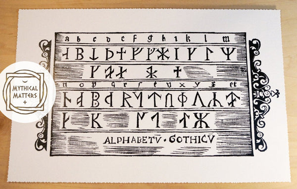 Print of the Runic Alphabet