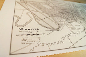 Antique Map of Winnipeg, Manitoba