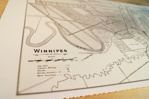 Antique Map of Winnipeg, Manitoba