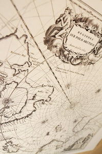 Antique Map Print of the North Pole