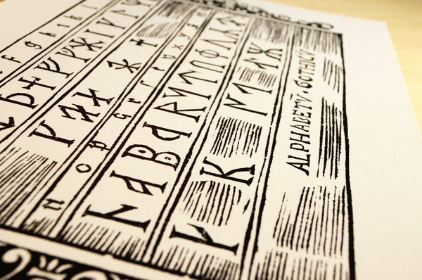 Print of the Runic Alphabet