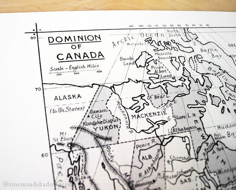Antique Map Print of the Dominion of Canada